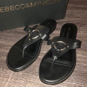NWT Rebecca Minkoff Sandals size 9 Black Leather